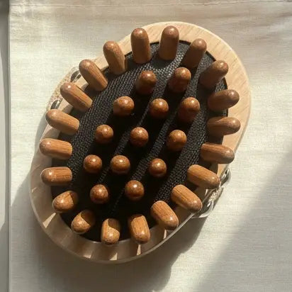 Bamboo Lymphatic Drainage Massage Brush | Body Sculpting